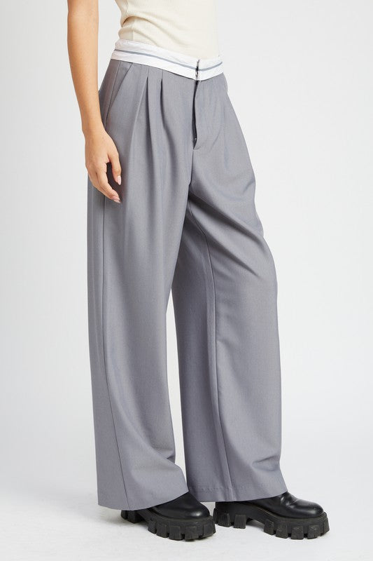 REVERSE WAIST BAND TAILORED PANTS – SHOP DDMINE