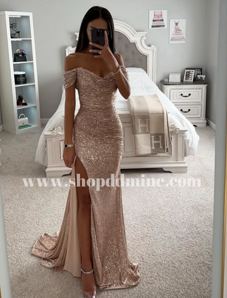 ROSE GOLD RUCHED GOWN Large / ROSE GOLD ROSE GOLD RUCHED GOWN Large / ROSE GOLD