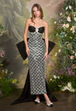 STRAPLESS COLUMN GOWN