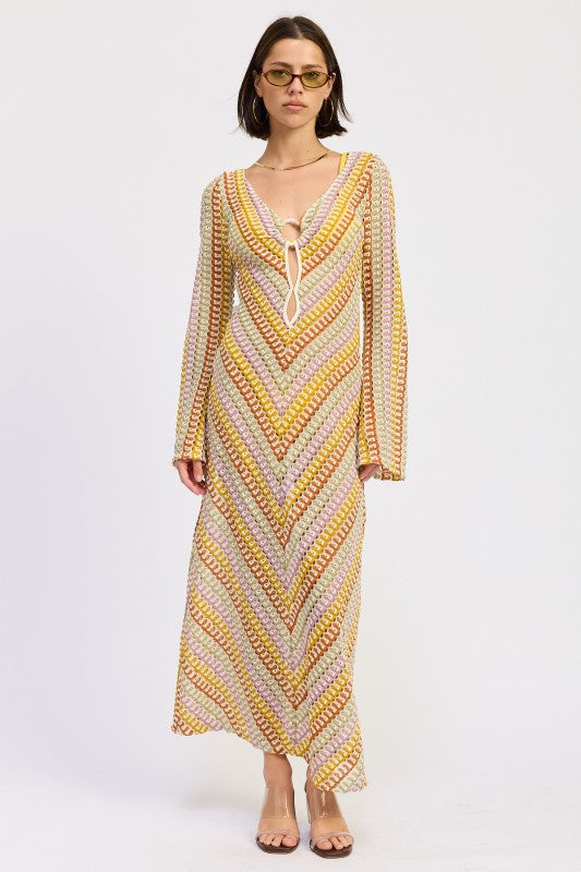 Maxi Long Sleeve Crochet Dress Maxi Long Sleeve Crochet Dress