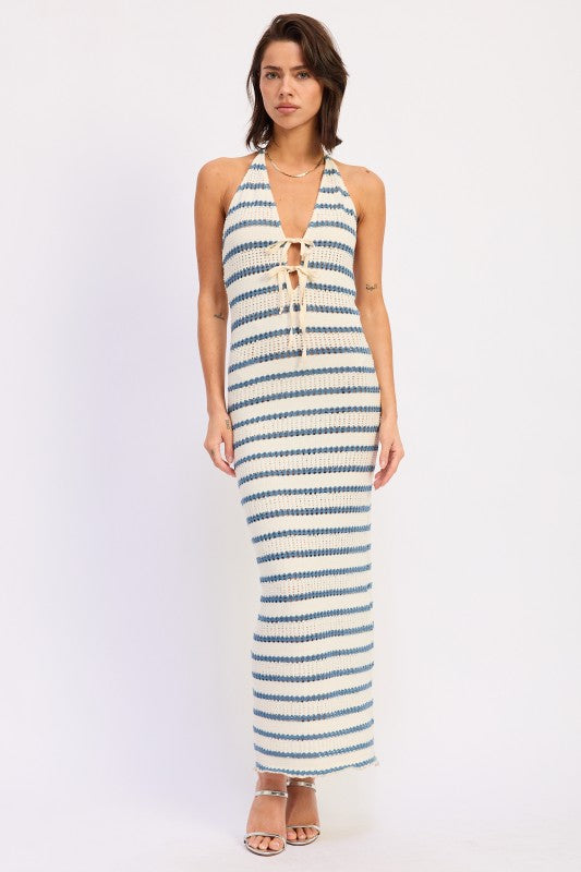 Deep V Halter Maxi Dress Deep V Halter Maxi Dress
