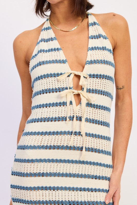 DEEP V HALTER MAXI DRESS  SHOP DDMINE