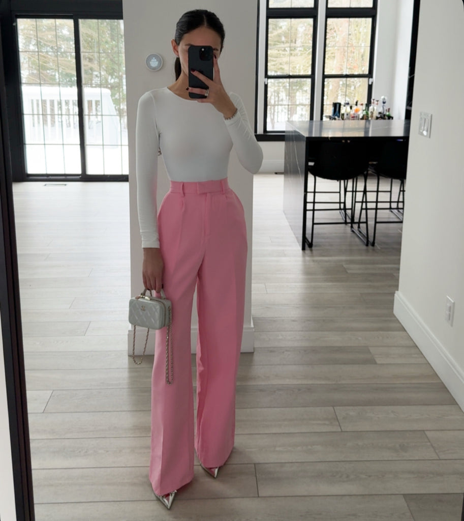 FLARE DRESS PANTS Large / Pink FLARE DRESS PANTS Large / Pink