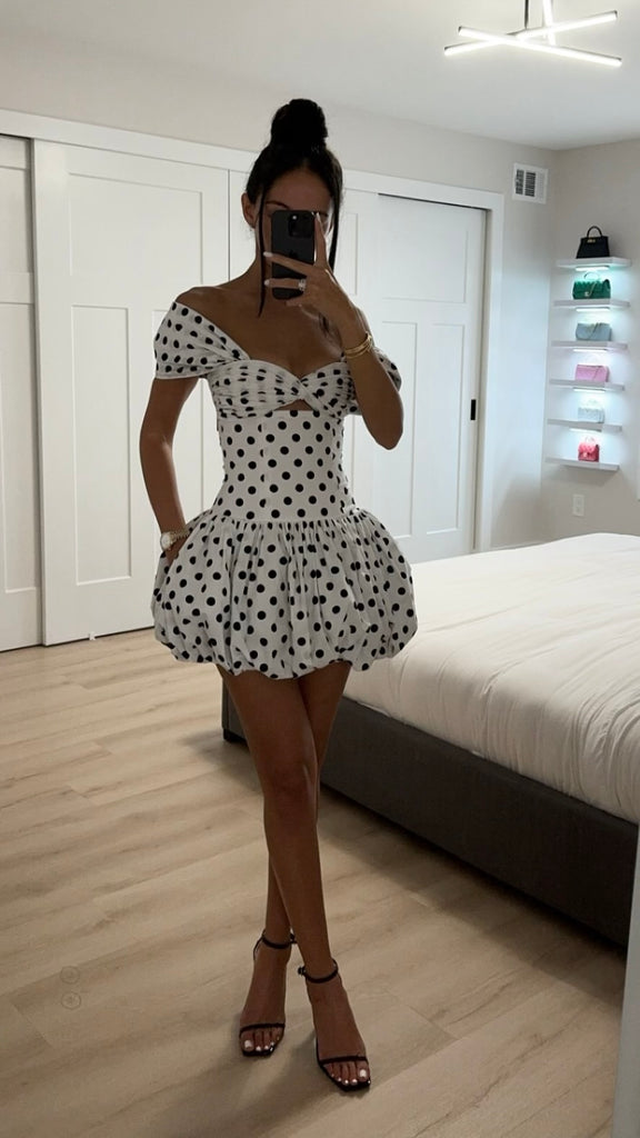 Umika Polka Dot Bubble Hem Mini Dress Umika Polka Dot Bubble Hem Mini Dress