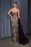 ILLUSION NECKLINE SEQUIN GOWN
