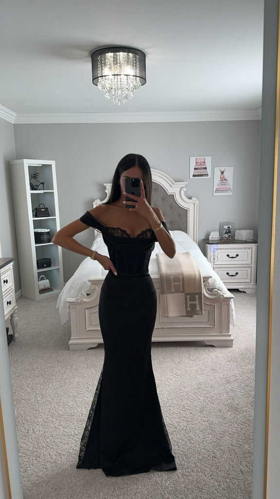 CALLISTA BLACK SATIN LACE CORSET MAXI DRESS SHOP DDMINE CALLISTA BLACK SATIN LACE CORSET MAXI DRESS SHOP DDMINE