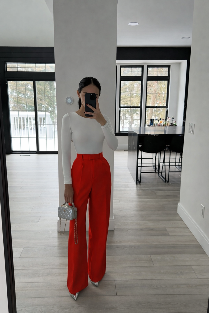 Flare Dress Pants Large / Pink