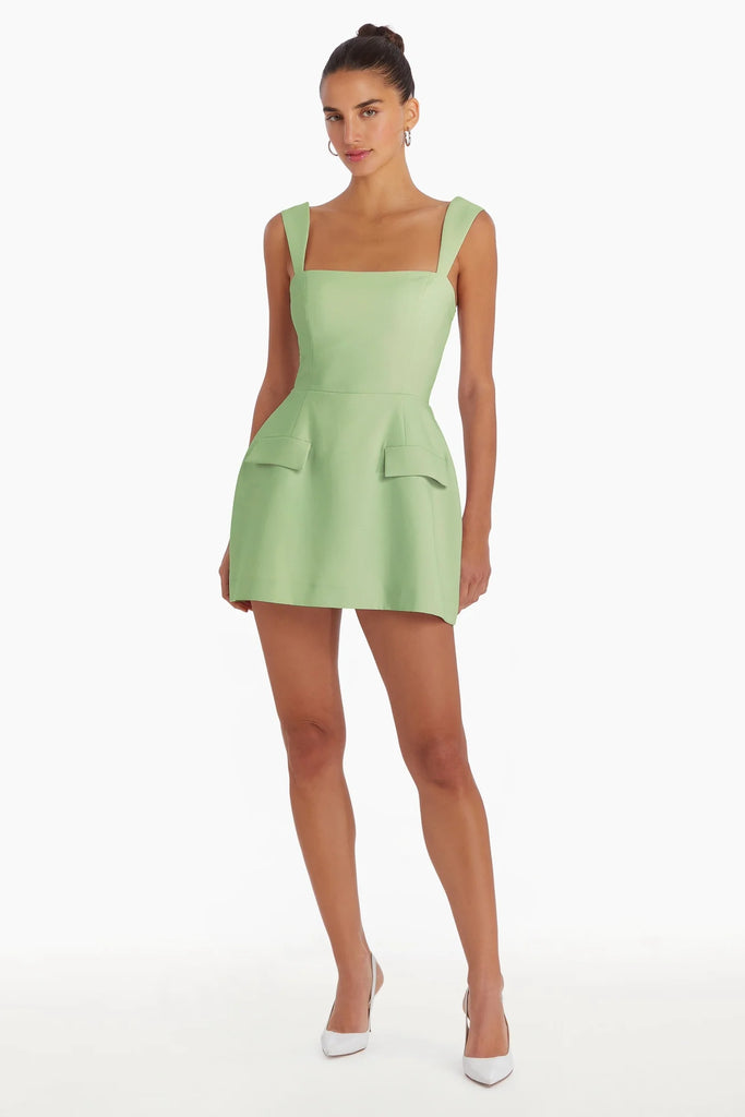 Amanda Uprichard Bethany Pear Romper Dress Amanda Uprichard Bethany Pear Romper Dress