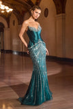 MERMAID DROP WAIST CORSET GOWN