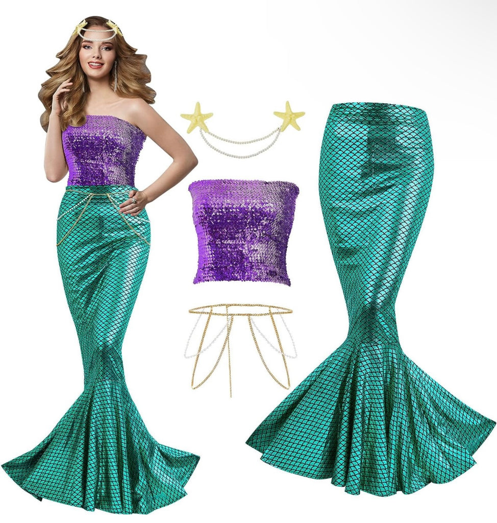 mermaid dress costume women MERMAID WOMENS COSTUME SET – SHOP DDMINE