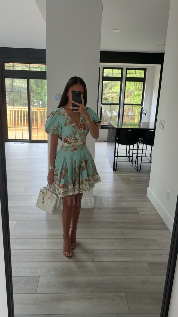 hemant and nandita short dress Hemant And Nandita Short Dress With Buckle Belt In Blue