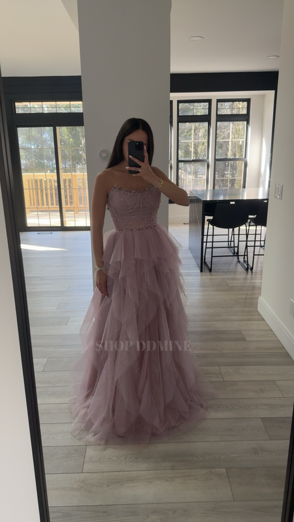 A LINE GLITTER TULLE DRESS – SHOP DDMINE