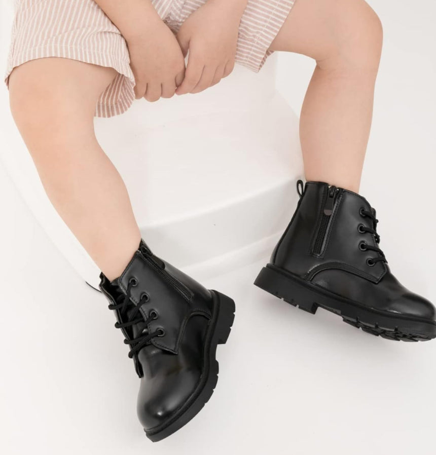 Combat Boots Black Boots For Baby Girl TODDLER COMBAT BOOTS – SHOP