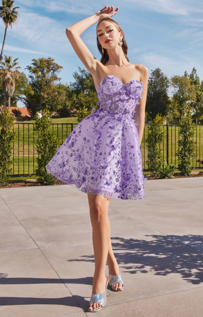 FLORAL STRAPLESS MINI DRESS 4 (preorder) / Emerald FLORAL STRAPLESS MINI DRESS 4 (preorder) / Emerald