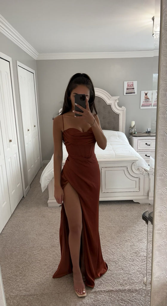 sienna corset dress GOWN – SHOP DDMINE color:Champagne has_xs Corset prom dress blonde girl in black The full A