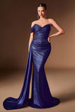 METALLIC FITTED GOWN