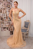 SEQUIN REMOVABLE SLEEVE GOWN