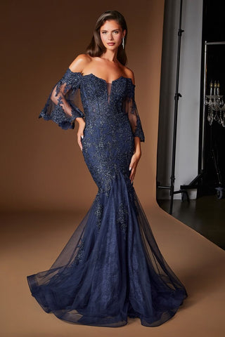 LONG SLEEVE LACE GOWN