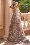 FLORAL APPLIQUÉ BALL GOWN