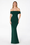 OFF SHOULDER BACK SLIT GOWN