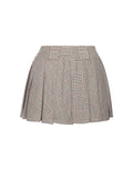 OAKLYN PLAID PLEATED MINI SKORT