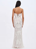 Raphaela White Floral Strapless Mermaid Wedding Dress