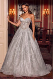 SCULPTED DANGLE STRAP BALL GOWN