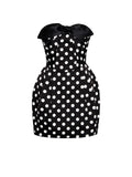 TAHIRA BLACK POLKA DOT MINI DRESS