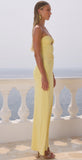 RUNAWAY THE LABEL KLEO LEMON MAXI DRESS