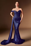 METALLIC FITTED GOWN
