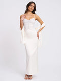 Karmen Pearl Top Pencil Slip Gown With Scar