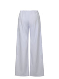 Laureen Lavender Linen Straight Pants