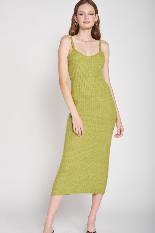 SPAGHETTI STRAP BODYCON MIDI DRESS SHOP DDMINE SPAGHETTI STRAP BODYCON MIDI DRESS SHOP DDMINE