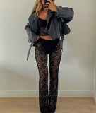 LACE MESH LEGGINGS