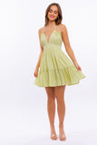 MINI-ROBE BABYDOLL À ÉTIERS À LISSES