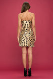 ABITO SOTTOVESTE IN RASO CON STAMPA LEOPARDATA