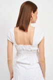 TOP PEPLUM arricciato ENCK QUADRATO