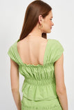 TOP PEPLUM arricciato ENCK QUADRATO