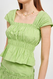 TOP PEPLUM arricciato ENCK QUADRATO