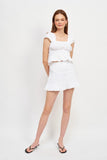 TOP PEPLUM arricciato ENCK QUADRATO