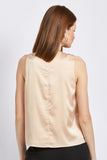 BLUSA SENZA MANICHE CON INCROCIO FRONTALE