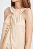 BLUSA SENZA MANICHE CON INCROCIO FRONTALE