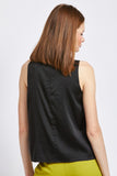 BLUSA SENZA MANICHE CON INCROCIO FRONTALE
