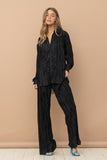 ACCORDIAN TOP AND PANT SET