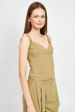 Haut bustier à col en V