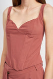 Haut bustier à col en V