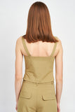 Haut bustier à col en V