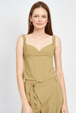 Haut bustier à col en V