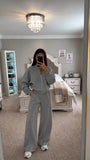 Zip-Up Jacket and Wide-Leg Sweatpants Set