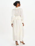 Safiya Jacquard Chiffon Long Sleeve Maxi Dress